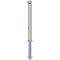 Stolpe i rustfrit st�l | � 76 mm | uden dekorativ ring | sammenklappelig, selvl�sende til indst�bning i beton, med varmgalvaniseret jordfod varenr. 470.60, ca. 400 mm under jorden | med trekantet l�semekanisme i henhold til DIN 3223 | med 1 �je